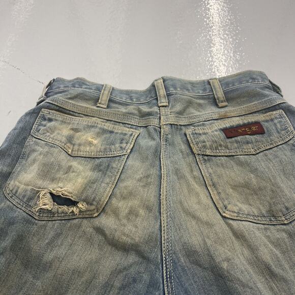 Vintage 70s Wrangler Blue Western Straight Leg Jeans 29x30 - Picture 4 of 6